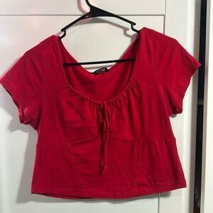 Red Women's crop Top